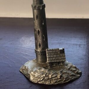 Pewter lighthouse miniature